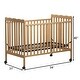 preview thumbnail 8 of 51, 3-In-1 Convertible Crib In Natural, Made Of Sustainable Pinewood, Non-Toxic Finish, Comes With Locking Wheels