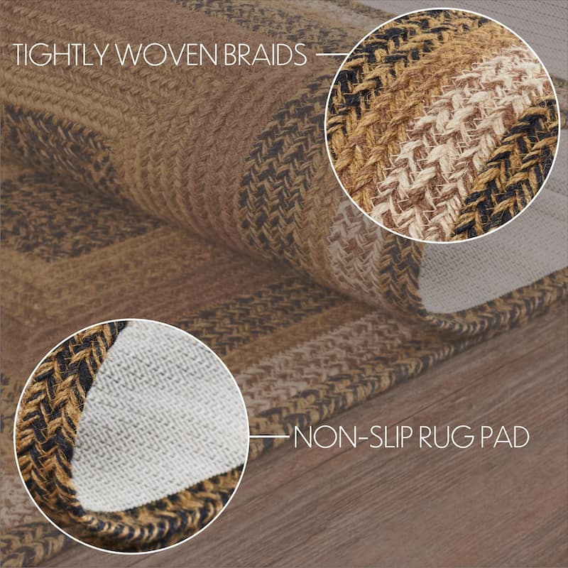 Kettle Grove Jute Rug/Runner Rect w/ Pad 24x78 - 3'6"