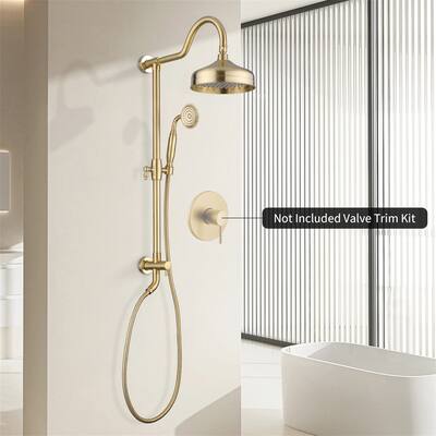 8 Inch Rain Showerhead System with Hand Shower