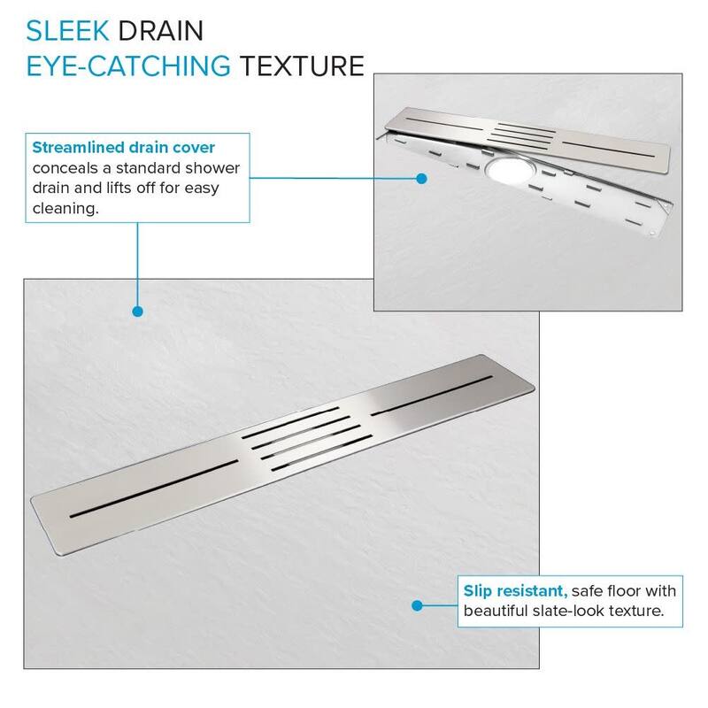 Transolid FZSDT7242C 70-7/8" x 425-1/2" Rectangular Shower Base with