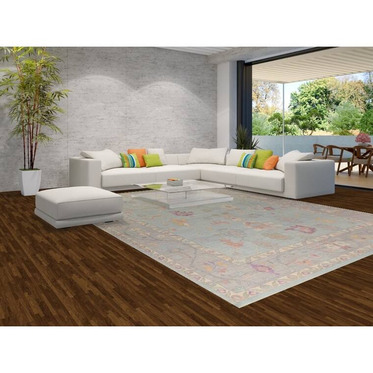 Turkish Oushak Vegetable Dye Turkish Large Rug Handmade Wool Carpet - 10'2"x 13'7"
