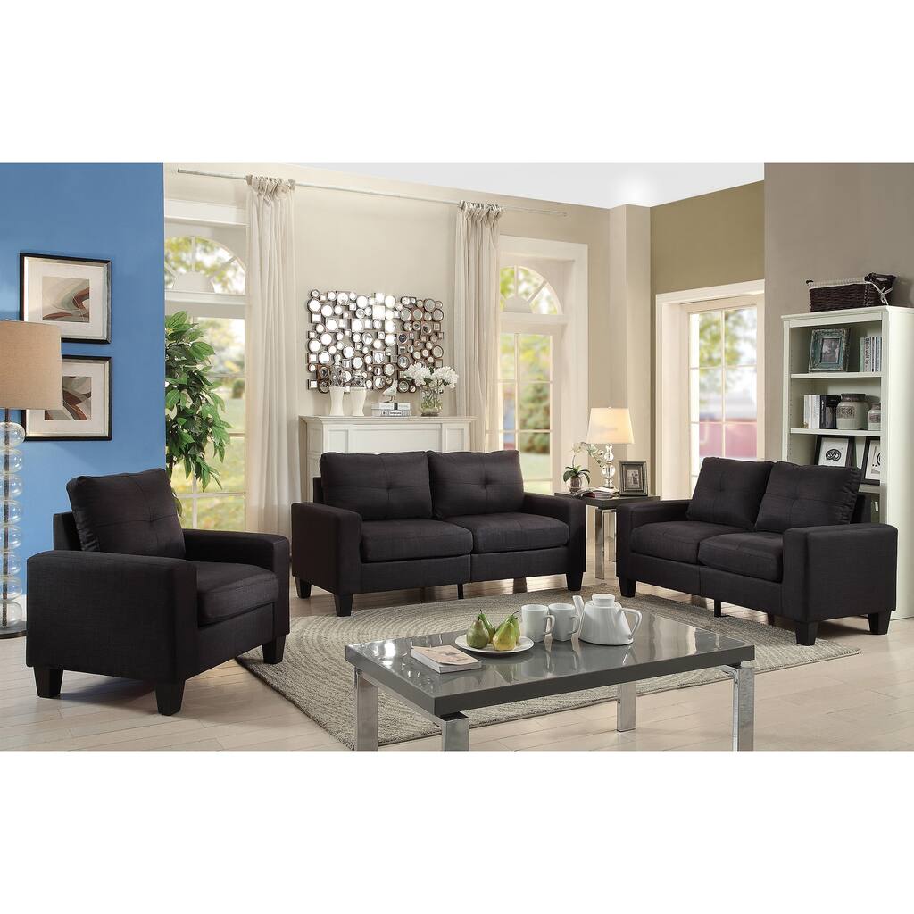 Newbury 71 in. W Flared Arm Cotton Straight Sofa - 32"L x 71"W x 36"H