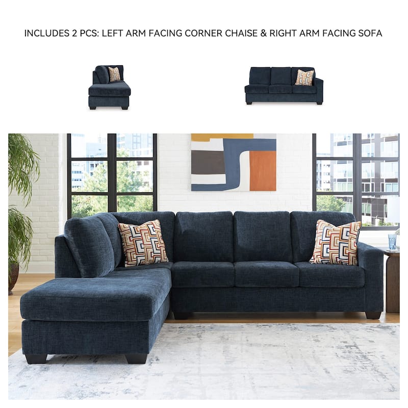 Signature Design by Ashley Aviemore 2-Piece Sectional with Chaise - 110"W x 90"D x 37"H