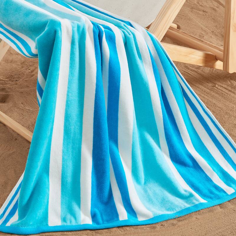 Linery & Co. Cotton Stripe Beach Towel, 4 Pack - 30" x 60"