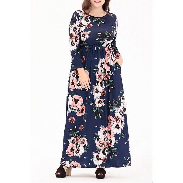 plus size floral gown