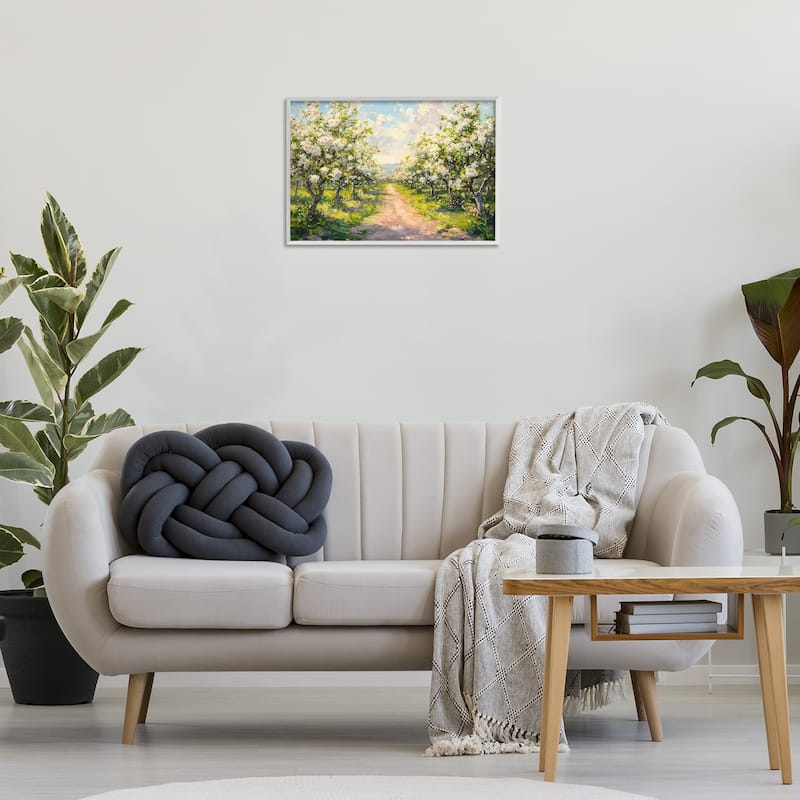 Stupell Path Through Flowering Trees Framed Giclee Art Design By LSR Creative Studio