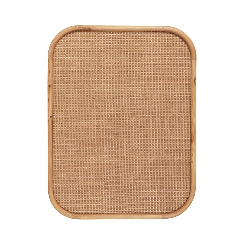 Kate and Laurel Planche Rattan Wall Pinboard