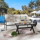 preview thumbnail 20 of 23, Patio Festival 2-Piece Outdoor Metal Sofa with Coffee Table Set