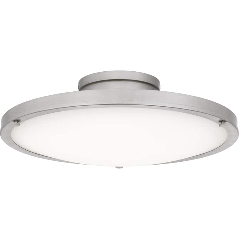 Donne Integrated LED Brushed Nickel Semi-Flush Mount with CCT Switch