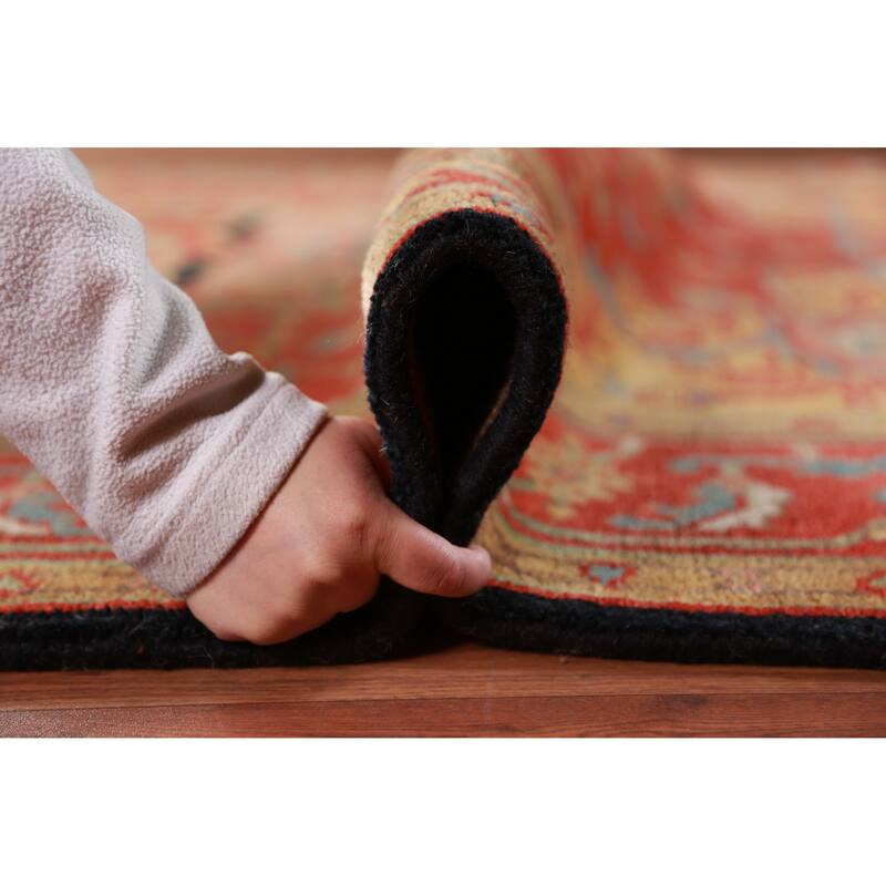 Geometric Heriz Serapi Oriental Area Rug Handmade Wool Carpet - 7'10" x 9'8"