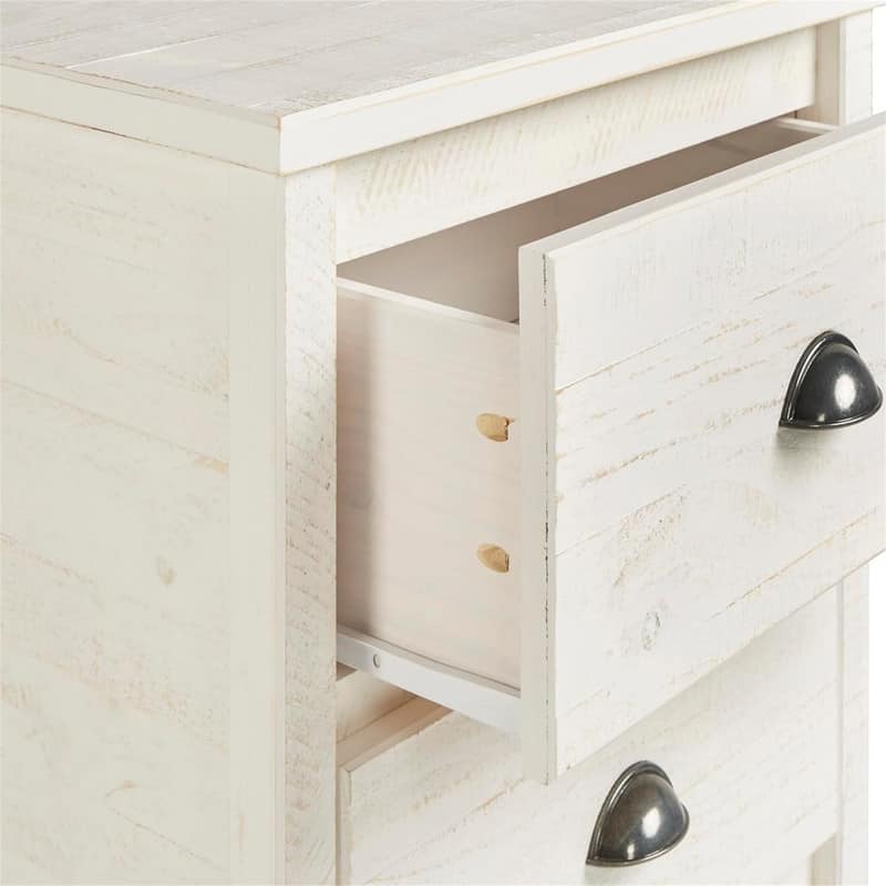 Night Stand 2 Drawer Solid Wood