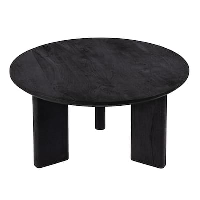 Jenni 30 in. W Round Wood Coffee Table