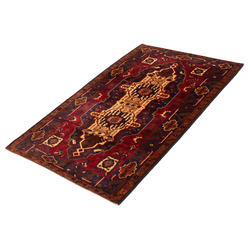 Teimani Red Rug 3'10" x 6'9" - 3'10 x 6'9