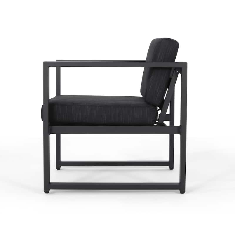 Navan Outdoor Aluminum Club Chairs (Set of 4) by Christopher Knight Home