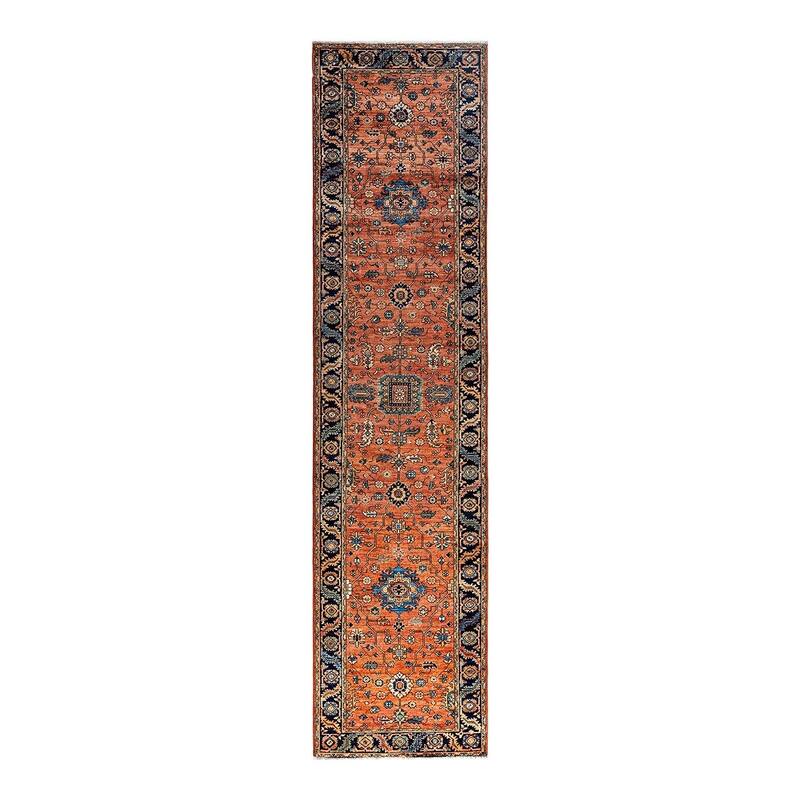 Serapi One-of-a-Kind Hand-Knotted Runner Rug - Orange, 2' 9" x 11' 9" - 2' 9" x 11' 9"