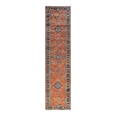 Serapi One-of-a-Kind Hand-Knotted Runner Rug - Orange, 2' 9" x 11' 9" - 2' 9" x 11' 9"