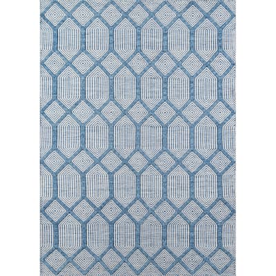 Erin Gates by Momeni Langdon Cambridge Hand Woven Wool Blue Area Rug