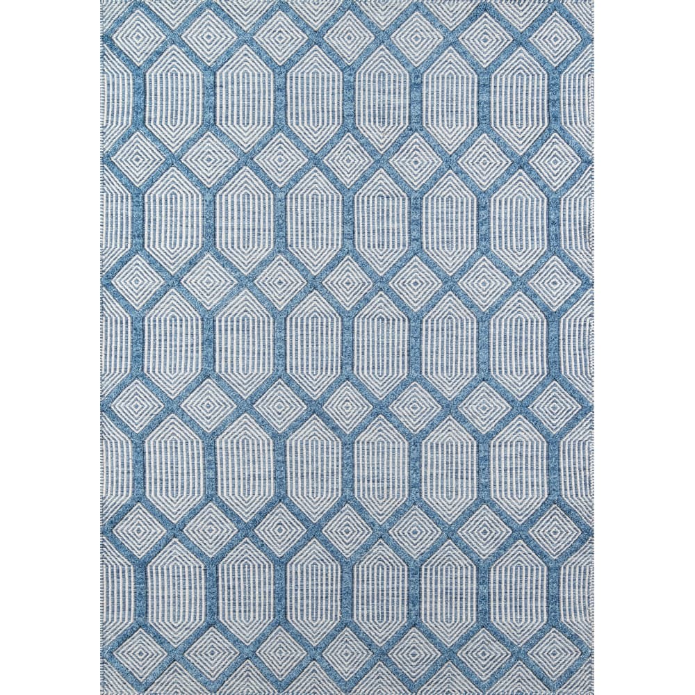 Erin Gates by Momeni Langdon Cambridge Hand Woven Wool Blue Area Rug