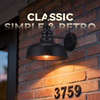 2 Pack 11 Inch Gooseneck Barn Light, Farmhouse Wall Sconce, E26 Base