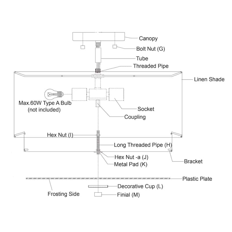 James Allan Elias 4 Light 21" Wide Semi-Flush Drum Ceiling Fixture