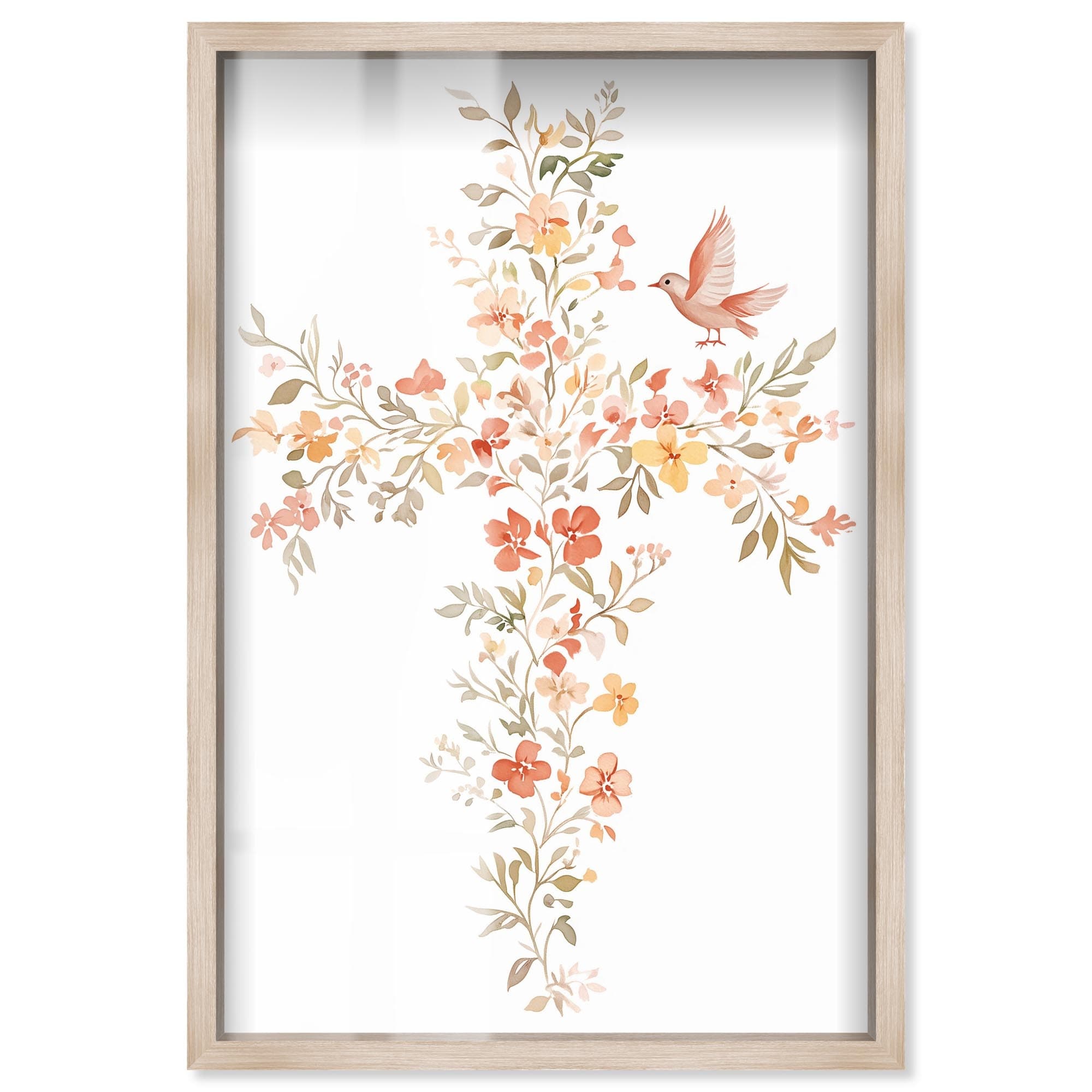 Living Cross I Jesus Wall Art Shadowbox Print by Art Remedy