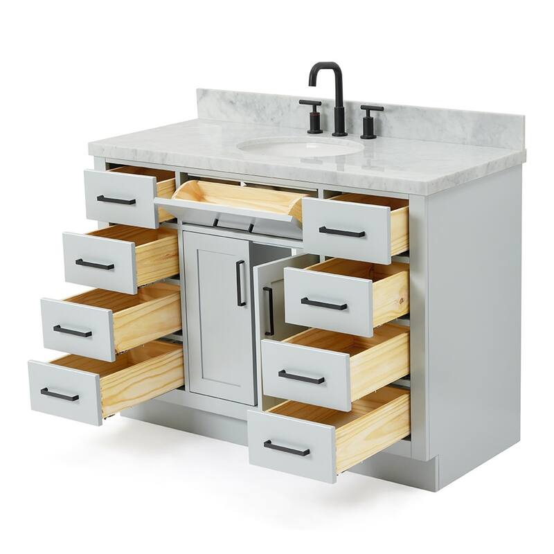 Ariel T049SCWOVO Hepburn 49" Free Standing Single Basin Vanity Set