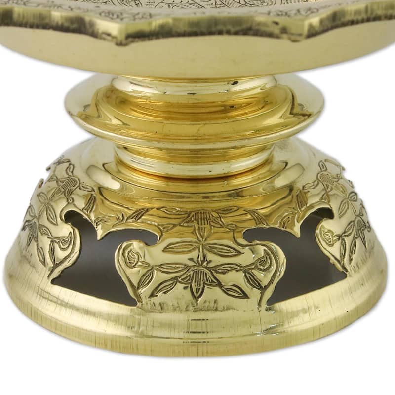 Novica Handmade Forest Elephant Brass Decorative Bowl