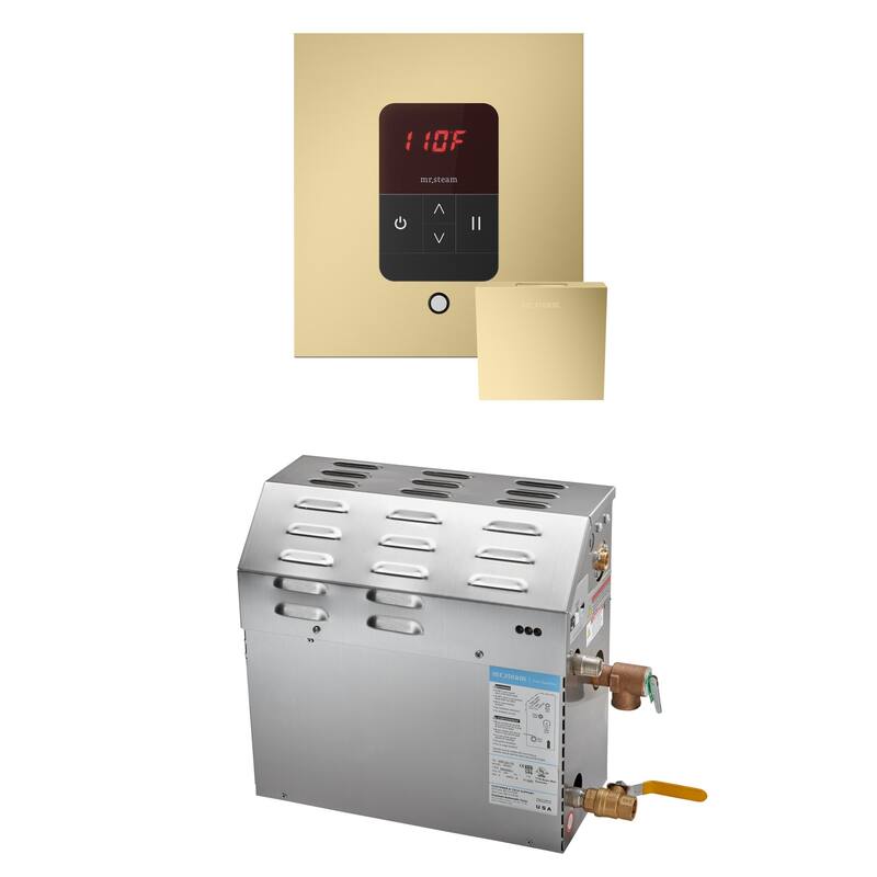 Mr Steam R09C10BH0000 MS 9 kW (9000 W) Steam Shower Generator Package - Satin Brass