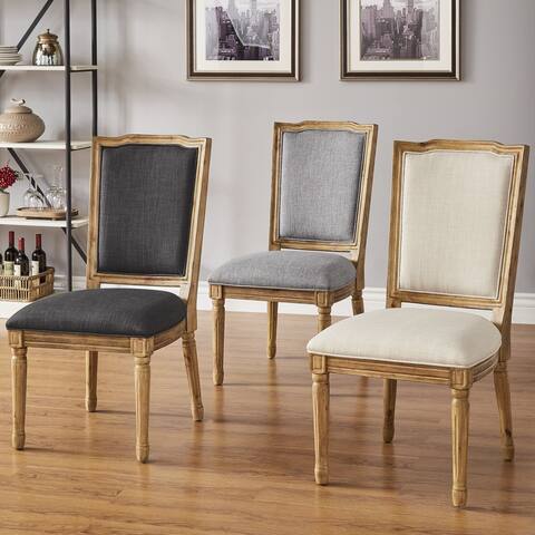 Deana Ornate Linen Dining Chairs (Set of 2) by iNSPIRE Q Artisan