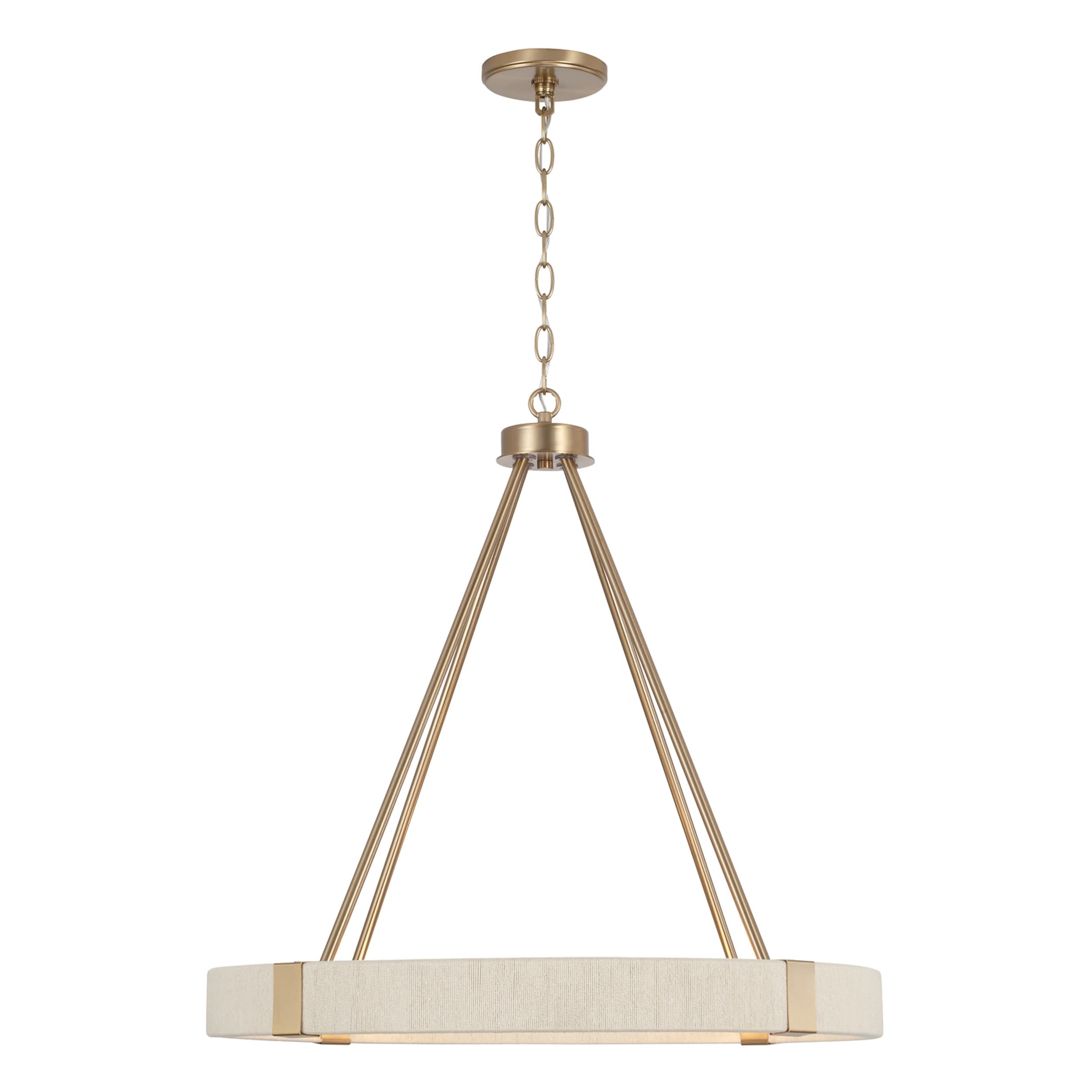 Delaney 4-light Matte Brass Hanging Chandelier