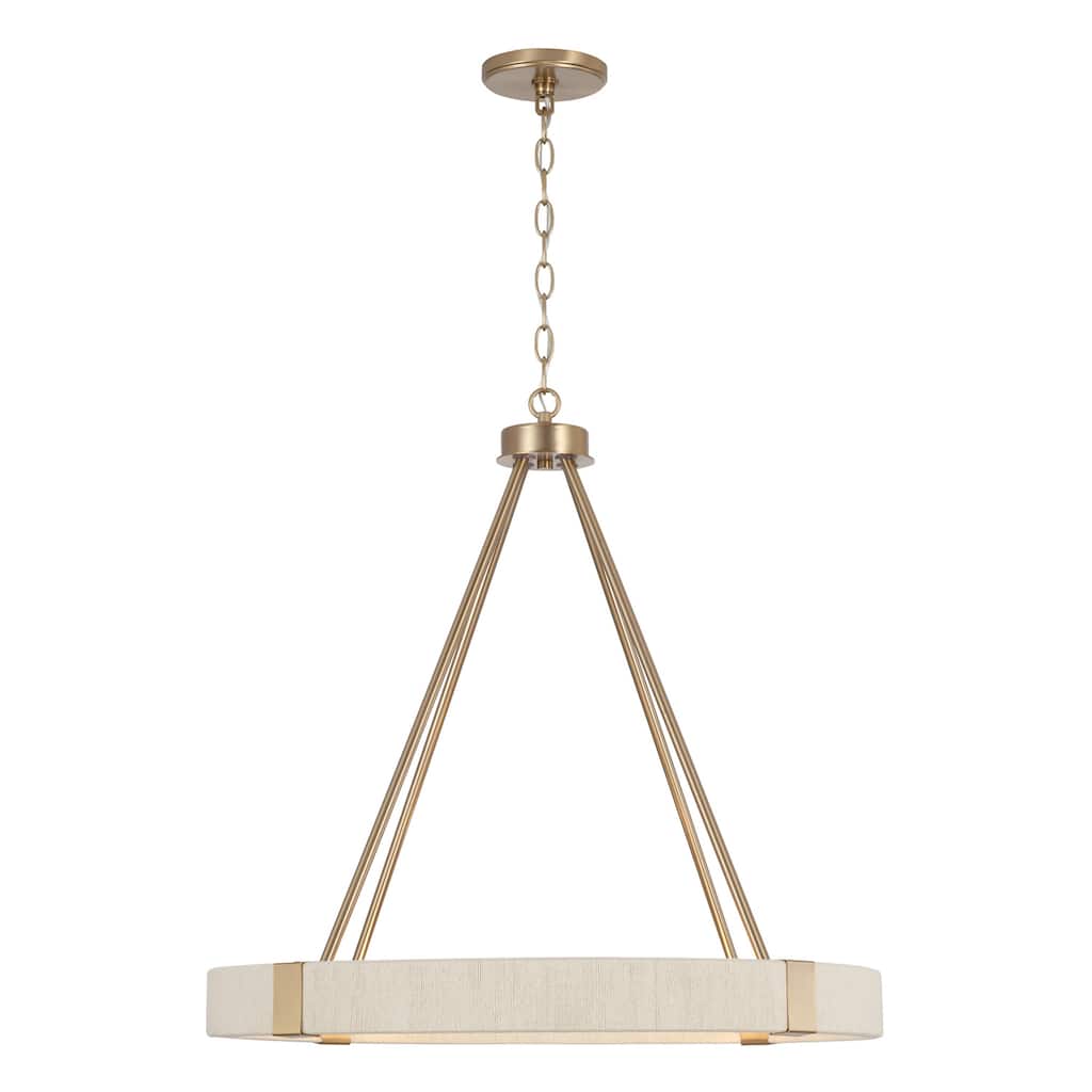 Delaney 4-light Matte Brass Hanging Chandelier