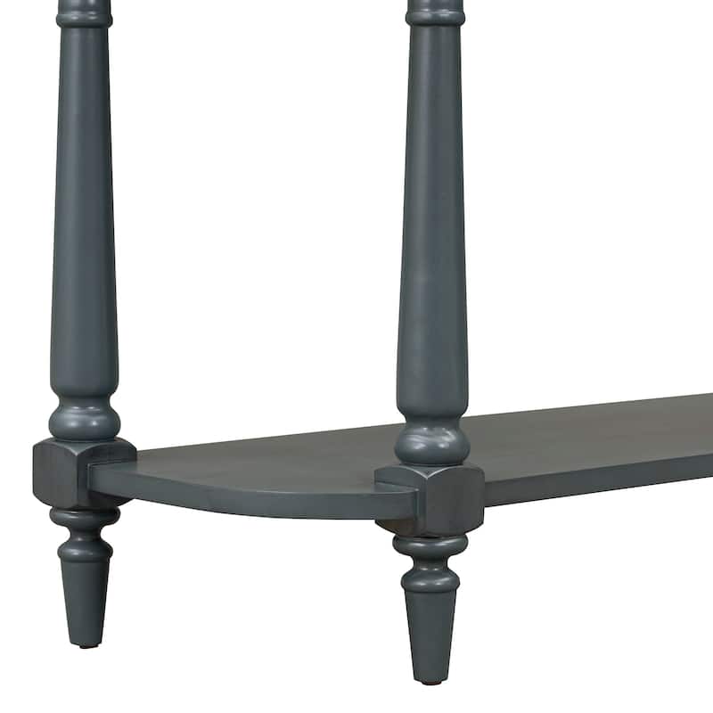 Narrow Console Table with Curved Corner