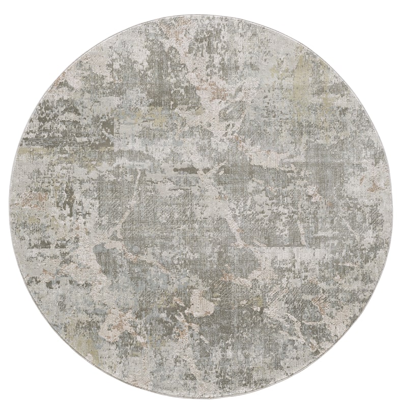 Domani Saige Modern In Natural Stone Area Rug - 7'10" Round