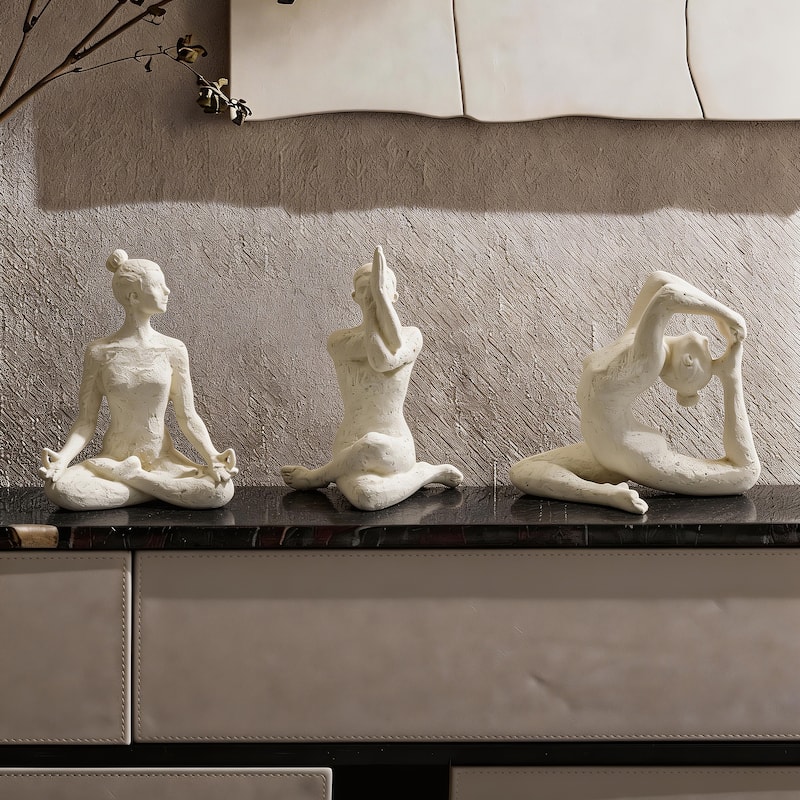 Hi-Line Abstract Yoga Pose Sculpture Set