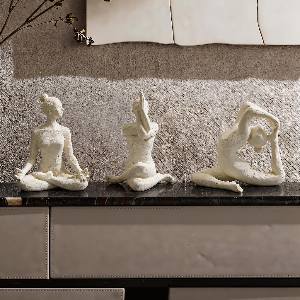 Hi-Line Abstract Yoga Pose Sculpture Set