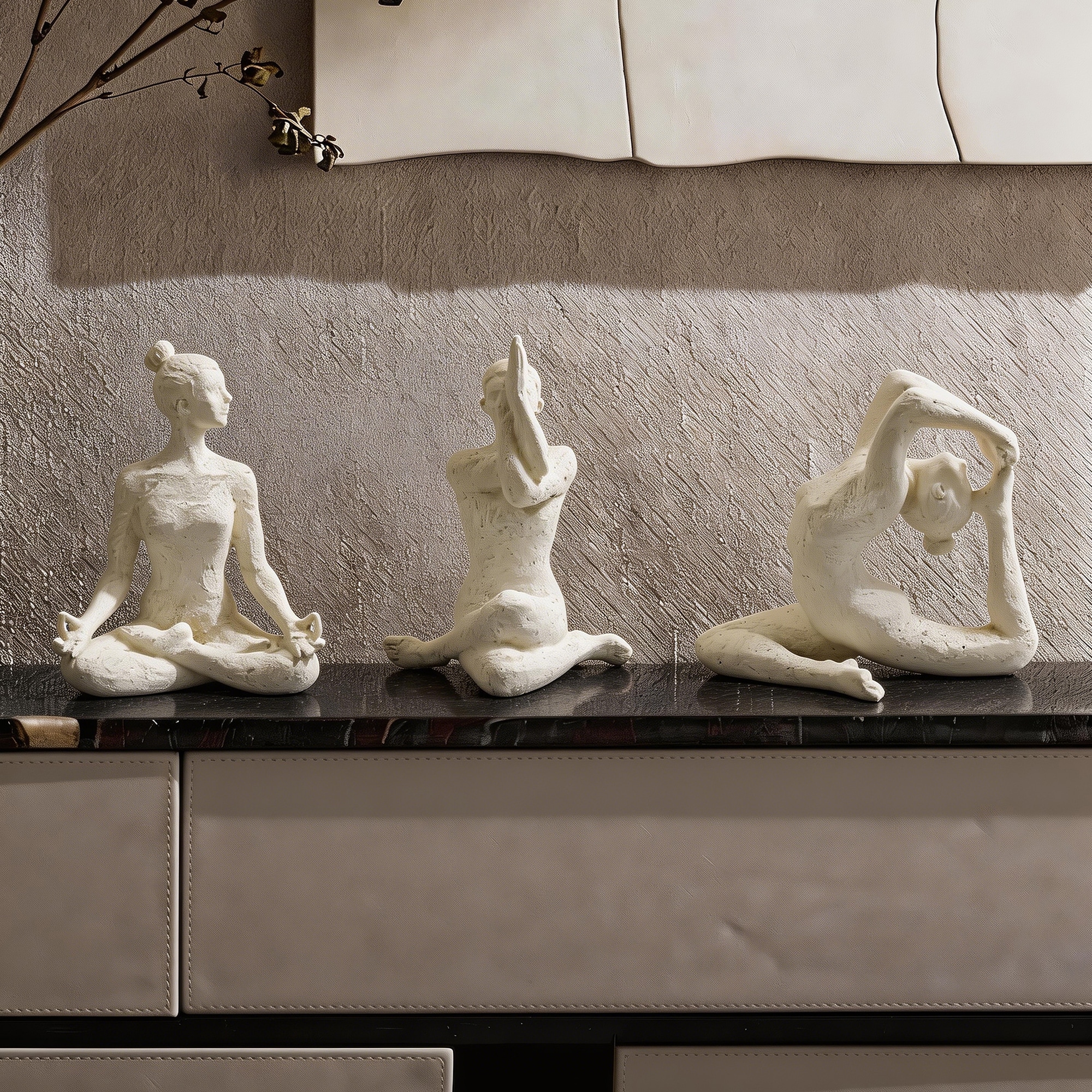 Hi-Line Abstract Yoga Pose Sculpture Set