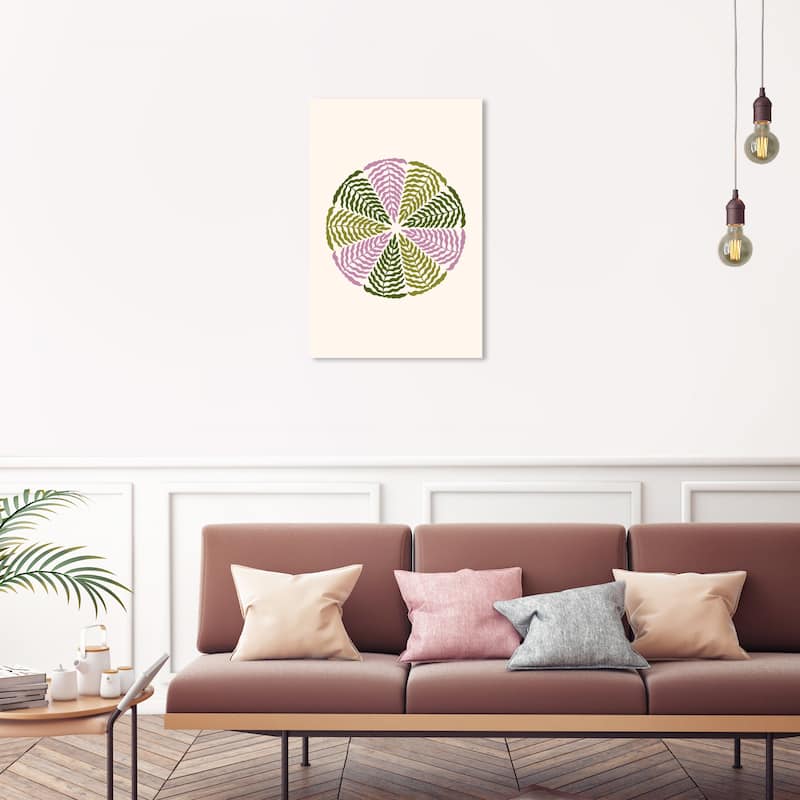 Wynwood Studio Canvas Floral and Botanical Flower Made with Leaf Purple Modern & Contemporary Wall Art Canvas Print - 20 x 30