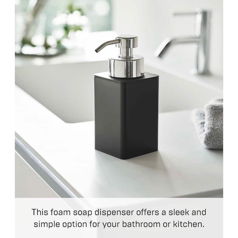 Yamazaki Home Foaming Soap Dispenser, ABS Plastic, 12.2 fluid oz., 360 milliliters - L 3.74 x W 2.76 x H 6.69 inches