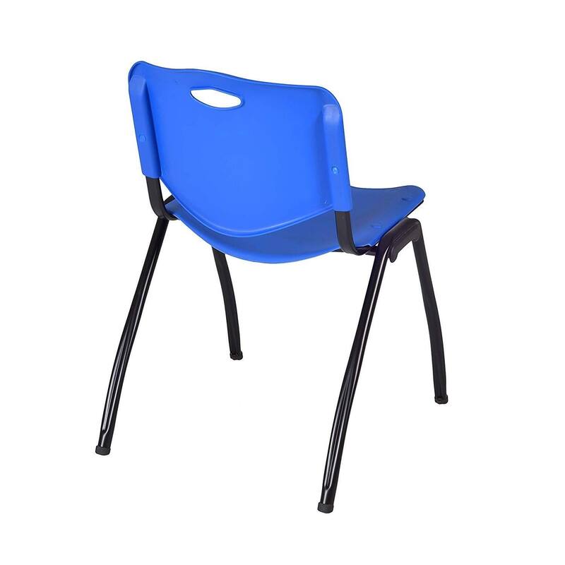 60" x 24" Training Table- Cherry & 2 'M' Stack Chairs- Blue