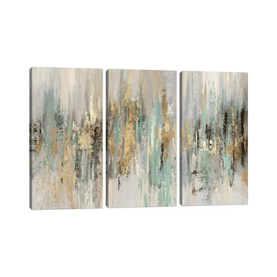 iCanvas "Dripping Gold I" by Tom Reeves 3-Piece Canvas Wall Art Set