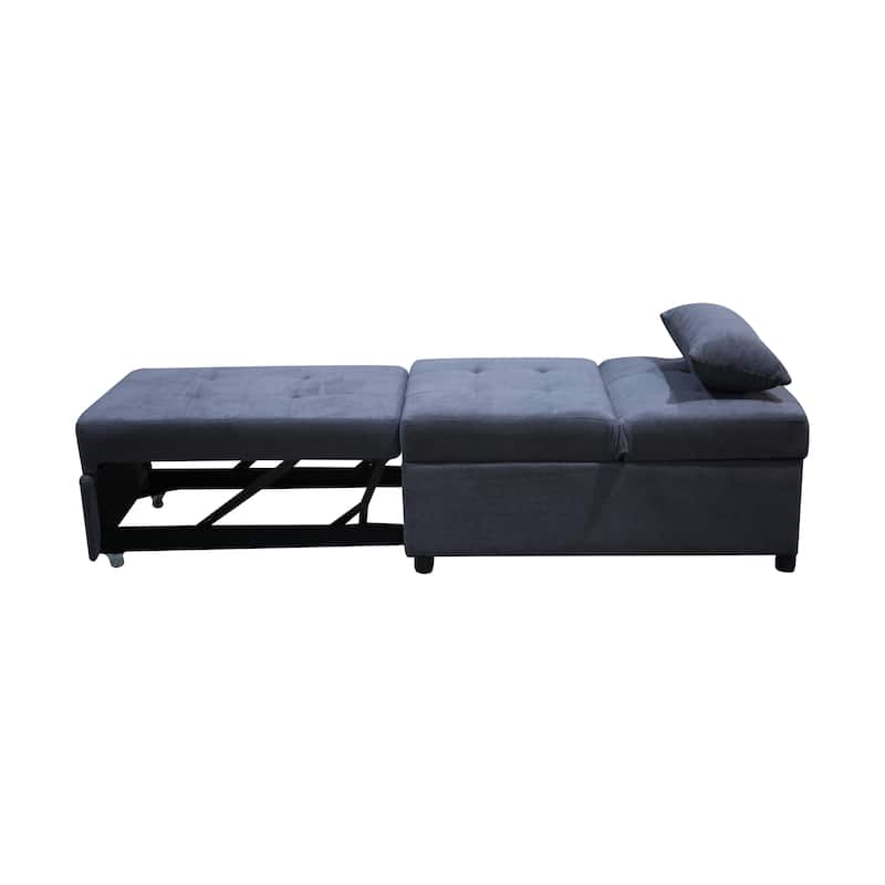 Multi-Functional Folding Ottoman Sofa Bed with Converts to Lounge Chair and Single Bed (264lb Capacity)