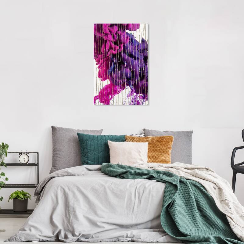 Wynwood Studio Canvas Abstract Ink Spot III Pink and Modern & Contemporary Wall Art Canvas Print - 36 x 24