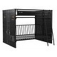 preview thumbnail 2 of 4, Twin Size Bunk Bed with Futon Sofa Base, Modern Black Metal Frame