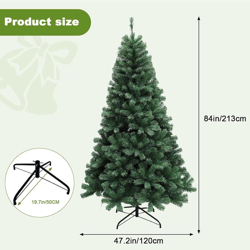 6/7FT Artificial Christmas Tree for Living Room Office Party Decoration - N/A