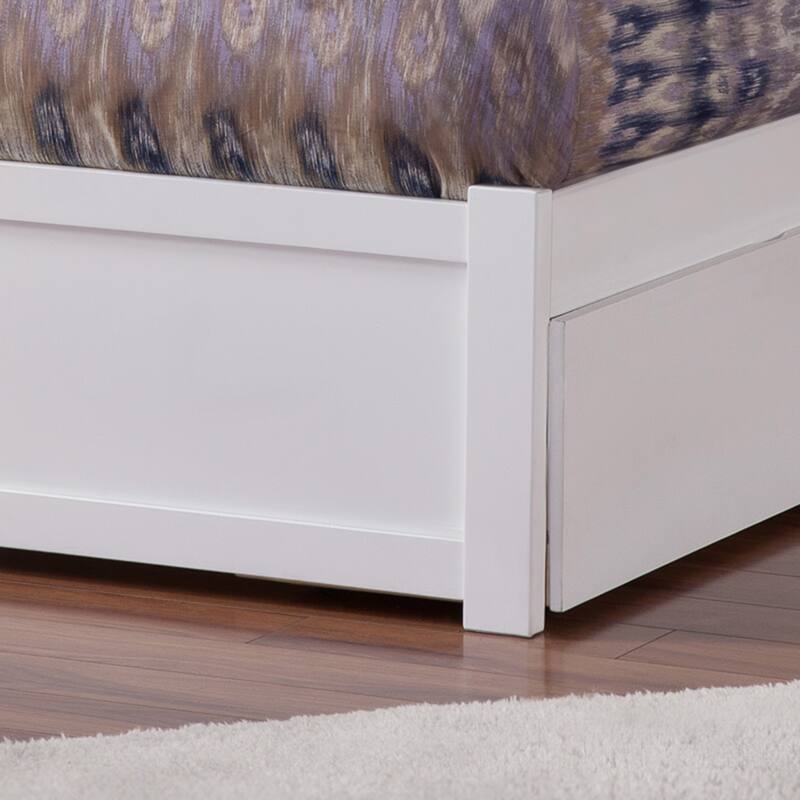 Mission Platform Bed with Footboard and Twin XL Trundle