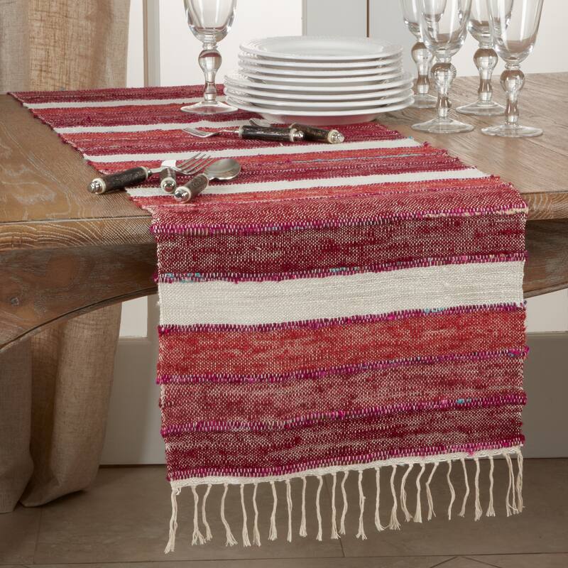 Table Runner With Wide Stripe Design