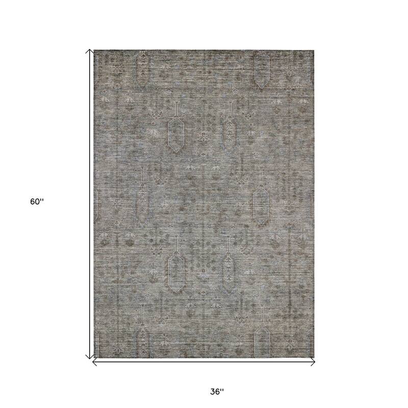 HomeRoots Southwestern Transitional Rectangle Outdoor Rug
