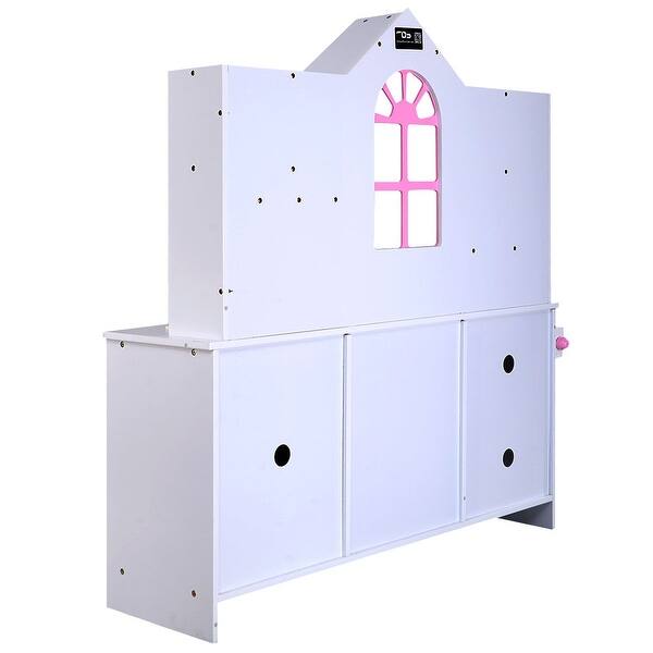 Shop Costway Kids Wood Kitchen Toy Cooking Pretend Play Set