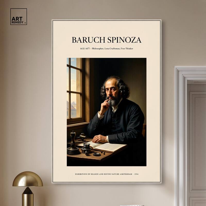 Philosopher Spinoza Canvas by Art Remedy