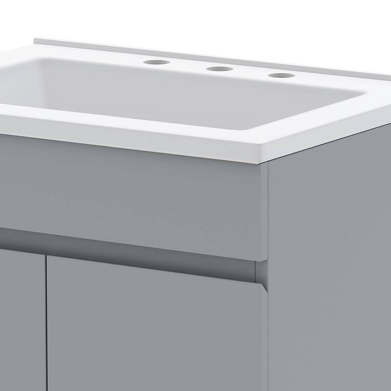 Moasis 24 Inch Bathroom Vanity with Undermount Sink and Soft Close Door Modern Design